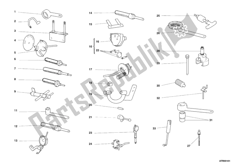 All parts for the Workshop Service Tools, Engine of the Ducati Multistrada 620 USA 2006